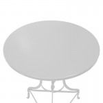 Τραπέζι Noah pakoworld μεταλλικό λευκό Φ70x72εκ c453004