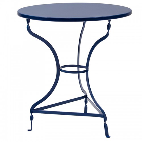 Τραπέζι Noah pakoworld μεταλλικό μπλε Φ70x72εκ c453006
