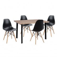Σετ τραπεζαρίας 5τεμ HM10343 τραπέζι 110X70 4 καρέκλες TWIST c45509 Σετ τραπεζαρίας 5τεμ HM10343 τραπέζι 110X70 4 καρέκλες TWIST c45509