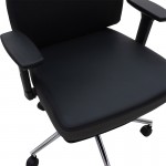 Καρέκλα γραφείου διευθυντή Sandy Premium pakoworld με PU χρώμα μαύρο c455204