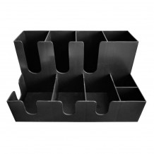 Πλαστική θήκη 9Θ για ποτήρια καπάκια και καλαμάκια 45x26xΥ23 5cm μαύρη c455275 Πλαστική θήκη 9Θ για ποτήρια καπάκια και καλαμάκια 45x26xΥ23 5cm μαύρη c455275