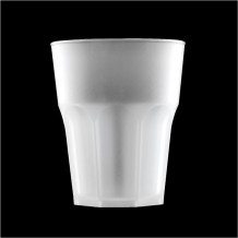 Πλαστικό ποτήρι PP πισίνας 33cl ημιδιάφανο λευκό πάγου - Σετ 24 c455502