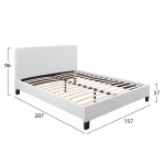 ΚΡΕΒΑΤΙ BECCA 150x200 εκ ΜΕ PU ΛΕΥΚΟ HM553 01 c455704
