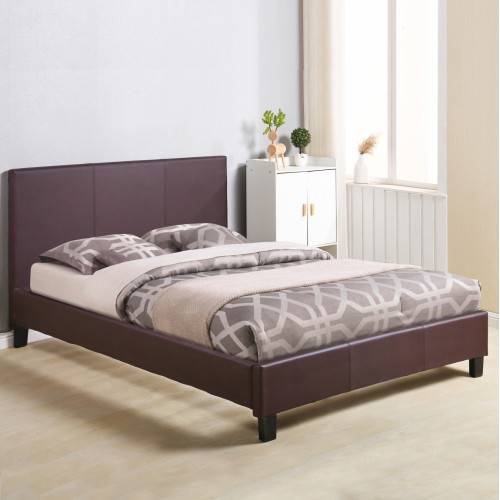 ΚΡΕΒΑΤΙ BECCA 150x200 εκ  ΜΕ PU ΚΑΦΕ HM553 02 c455705