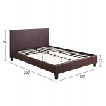 ΚΡΕΒΑΤΙ BECCA 150x200 εκ  ΜΕ PU ΚΑΦΕ HM553 02 c455705