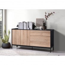BLACKBIRD ΜΠΟΥΦΕΣ 2ΠΟΡΤΕΣ 3ΣΥΡΤΑΡΙΑ RIVIERA OAK ΜΑΥΡΟ 150x45 5xH75 5cm c455797 BLACKBIRD ΜΠΟΥΦΕΣ 2ΠΟΡΤΕΣ 3ΣΥΡΤΑΡΙΑ RIVIERA OAK ΜΑΥΡΟ 150x45 5xH75 5cm c455797