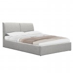 Κρεβάτι διπλό Violaine pakoworld ύφασμα γκρι με αποθηκευτικό χώρο 160x200εκ c456450