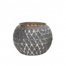 ARGID ΒΑΣΗ ΡΕΣΩ ΓΥΑΛΙ ΓΚΡΙ ΑΣΗΜΙ D12xH12cm c457221