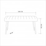 Σκαμπώ Atlantico atlantic pine Γκρι 100x38x48cm c457522