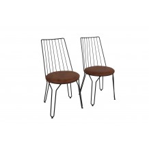 Καρέκλα Sedia μαύρο χρώμα μέταλλο 44x44x84cm set 2τεμ c457551 Καρέκλα Sedia μαύρο χρώμα μέταλλο 44x44x84cm set 2τεμ c457551
