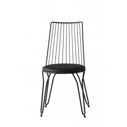 Καρέκλα Sedia μαύρο χρώμα μέταλλο 44x44x84cm set 2τεμ c457552