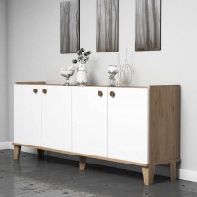Μπουφέ Famiglia oak λευκό χρώμα μελαμίνη 180x41x77 8cm c457554 Μπουφέ Famiglia oak λευκό χρώμα μελαμίνη 180x41x77 8cm c457554