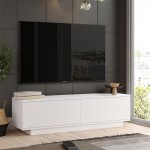 Έπιπλο τηλεόρασης Zoeva pakoworld λευκό 140x 35x38 2εκ c457660