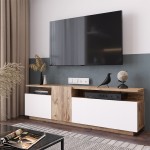 Έπιπλο τηλεόρασης Elana pakoworld sonoma-λευκό 150x29 5x46 3εκ c457665