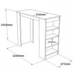 Τραπέζι μπαρ Riff pakoworld λευκό 120x51 5x101 5εκ c457685