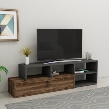 Έπιπλο tv Dora καρυδί ανθρακί χρώμα μελαμίνη 120x57 1x58cm c457757 Έπιπλο tv Dora καρυδί ανθρακί χρώμα μελαμίνη 120x57 1x58cm c457757