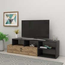 Έπιπλο tv Dora pine μαύρο χρώμα μελαμίνη 120x57 1x58cm c457758 Έπιπλο tv Dora pine μαύρο χρώμα μελαμίνη 120x57 1x58cm c457758