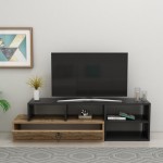Έπιπλο tv Dora pine μαύρο χρώμα μελαμίνη 120x57 1x58cm c457758