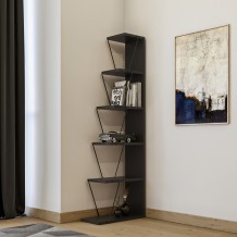 Βιβλιοθήκη Talos ανθρακί μαύρο χρώμα μελαμίνη 150x50x22cm c457763 Βιβλιοθήκη Talos ανθρακί μαύρο χρώμα μελαμίνη 150x50x22cm c457763