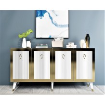 Μπουφές Barto λευκό χρυσό μελαμίνη 150x80x40cm c457878 Μπουφές Barto λευκό χρυσό μελαμίνη 150x80x40cm c457878