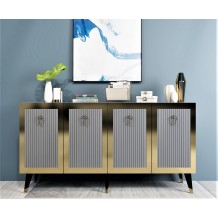 Μπουφές Barto ανθρακί χρυσό μελαμίνη 150x80x40cm c457879 Μπουφές Barto ανθρακί χρυσό μελαμίνη 150x80x40cm c457879
