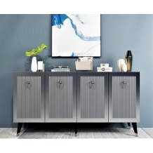 Μπουφές Barto ανθρακί ασημί μελαμίνη 150x80x40cm c457880 Μπουφές Barto ανθρακί ασημί μελαμίνη 150x80x40cm c457880