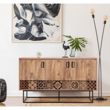 Μπουφές Quattro atlantic pine μαύρο καφέ χρώμα μελαμίνη 140x80x40cm c457882 Μπουφές Quattro atlantic pine μαύρο καφέ χρώμα μελαμίνη 140x80x40cm c457882