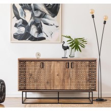 Μπουφές Quattro atlantic pine μαύρο χρώμα μελαμίνη 140x80x40cm c457883 Μπουφές Quattro atlantic pine μαύρο χρώμα μελαμίνη 140x80x40cm c457883