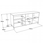 Μπουφές Evaluate pakoworld sonoma-wenge 170x46 5x75 5εκ c457905