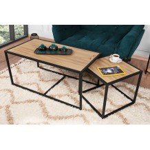 Τραπεζάκια σαλονιού set Atlantis oak μαύρο χρώμα 104x50x50cm c457957 Τραπεζάκια σαλονιού set Atlantis oak μαύρο χρώμα 104x50x50cm c457957