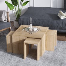 Σετ τραπεζιών σαλονιού Orto Sapphire Oak 60x60x37cm c457958 Σετ τραπεζιών σαλονιού Orto Sapphire Oak 60x60x37cm c457958