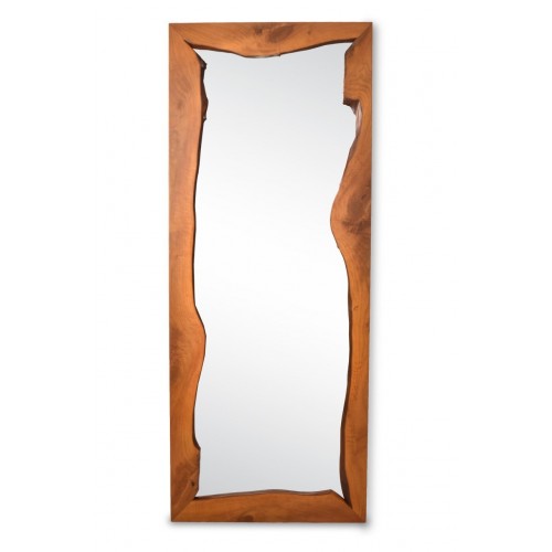 Διακοσμητικός καθρέφτης Rusele καρυδί χρώμα ξύλο 170x70cm c457973