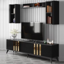 Έπιπλο tv Tricolore ανθρακί μαύρο χρώμα μελαμίνη 180x30x47cm c458243 Έπιπλο tv Tricolore ανθρακί μαύρο χρώμα μελαμίνη 180x30x47cm c458243