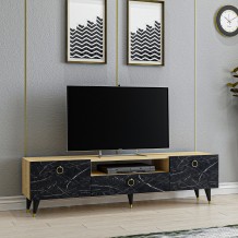 Έπιπλο tv Cavelli μαύρο oak χρώμα μελαμίνη 150x31 3x45cm c458257 Έπιπλο tv Cavelli μαύρο oak χρώμα μελαμίνη 150x31 3x45cm c458257