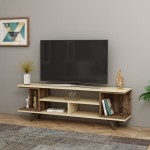 Έπιπλο tv Melodi μπεζ καρυδί χρώμα μελαμίνη 145x29 6x50cm c458260