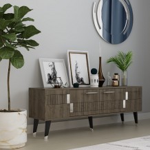 Έπιπλο tv Moda καρυδί ασημί χρώμα μελαμίνη 150x35x53 2cm c458264 Έπιπλο tv Moda καρυδί ασημί χρώμα μελαμίνη 150x35x53 2cm c458264