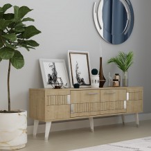 Έπιπλο tv Moda sapphire oak ασημί χρώμα μελαμίνη 150x35x53 2cm c458266 Έπιπλο tv Moda sapphire oak ασημί χρώμα μελαμίνη 150x35x53 2cm c458266