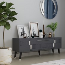 Έπιπλο tv Moda ανθρακί ασημί χρώμα μελαμίνη 150x35x53 2cm c458268 Έπιπλο tv Moda ανθρακί ασημί χρώμα μελαμίνη 150x35x53 2cm c458268