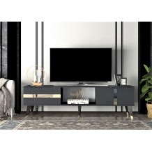 Έπιπλο tv Vana ανθρακί χρυσό χρώμα μελαμίνη 150x50x29 6cm c458273 Έπιπλο tv Vana ανθρακί χρυσό χρώμα μελαμίνη 150x50x29 6cm c458273