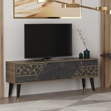 Έπιπλο tv Toro καρυδί μαύρο χρώμα μελαμίνη 120x45 2x29 6cm c458275 Έπιπλο tv Toro καρυδί μαύρο χρώμα μελαμίνη 120x45 2x29 6cm c458275