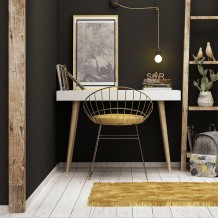 Γραφείο Penna λευκό χρώμα μελαμίνη 100x60x74cm c458280 Γραφείο Penna λευκό χρώμα μελαμίνη 100x60x74cm c458280