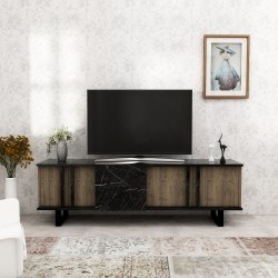 Έπιπλο tv Deco καρυδί χρώμα μελαμίνη 150x37 1x54 6cm c458310