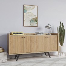 Μπουφέ Piranha μελαμίνη oak 150x40x75cm c458317 Μπουφέ Piranha μελαμίνη oak 150x40x75cm c458317