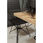 Τραπέζι Nice oak μαύρο χρώμα μελαμίνη 120x60x75cm c458319