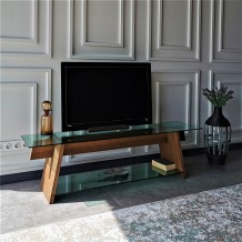 Έπιπλo tv Forli καρυδί πράσινο χρώμα ξύλο γυαλί 158x40x45cm c458321 Έπιπλo tv Forli καρυδί πράσινο χρώμα ξύλο γυαλί 158x40x45cm c458321