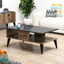 Τραπεζάκι σαλονιού Famiglia καρυδί marble χρώμα μελαμίνη 90x54x39 6cm c458329 Τραπεζάκι σαλονιού Famiglia καρυδί marble χρώμα μελαμίνη 90x54x39 6cm c458329