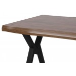 Τραπέζι Splendore καρυδί χρώμα μέταλλο μοριοσανίδα 140x75x80cm c458333