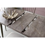Τραπέζι Oreo επεκτεινόμενο mink χρώμα μέταλλο μοριοσανίδα 120 150x70x75cm c458334
