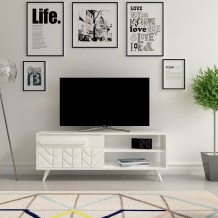 Έπιπλο tv Lega λευκό χρώμα μελαμίνη 120x29 5x43 7cm c458346 Έπιπλο tv Lega λευκό χρώμα μελαμίνη 120x29 5x43 7cm c458346