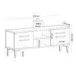 Έπιπλο tv Lira Sapphire Oak χρώμα μελαμίνη 120x29 6x48 2cm c458348